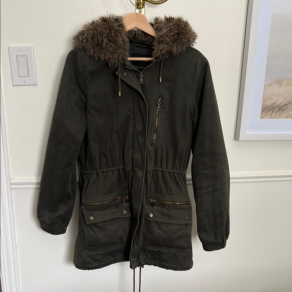 Banana Republic Factory Women's Parka with Faux Fur Hood
